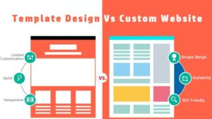 What is the difference between custom development and template-based development? 