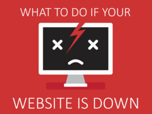 How do you resolve website downtime issues?